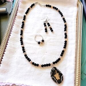 Unique Black Agate Set